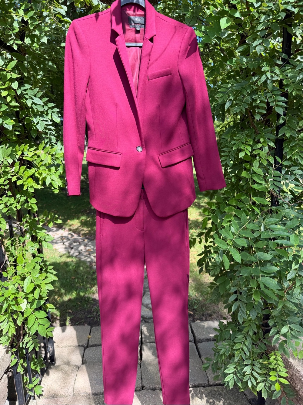 J. Crew Women's Fuchsia Blazer and Slim Pants Suit